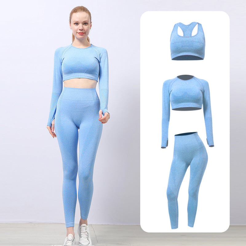 Seamless Yoga Wear Sports Suit Outdoor Fitness Vest Quick Dry Tight Sportswear Yoga Pants Women